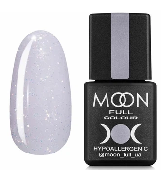 Гель-лак Moon Full Opal Color 510 нежно-лиловый с блестками 8 мл