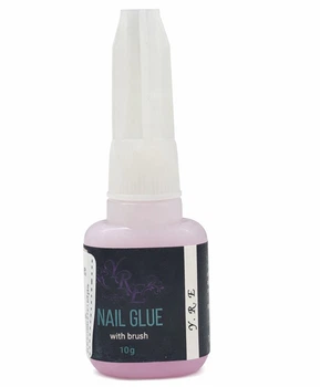 Клей для накладних нігтів та типс Nail Glue прозорий з пензликом 10 мл