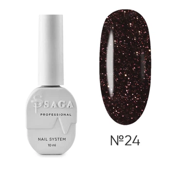 Гель-лак Saga Fiery Gel №24 винный светоотражающий 9 мл