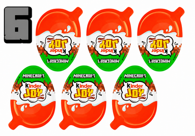 Комплект Шоколадных яиц Kinder Joy Майнкрафт Minecraft 6 шт по 20 г