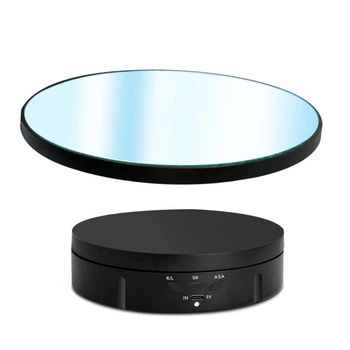 Поворотный стол Puluz EDA005528201A 15-22 см для предметной съемки, USB-подсветка, черный зеркальный (CBE4CB1024AA)