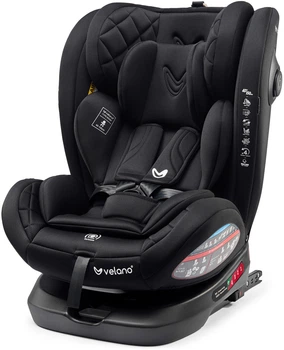 Автокрісло VELANO Aura 360° i-Size 40–150 см, ISOFIX, black