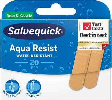 Plastry Salvequick Aqua Resist wodoodporne 20 szt (7310616042268)