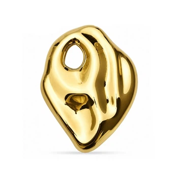Брошь BROCHE Модерн Арабика из стали золотистая BRBF115523