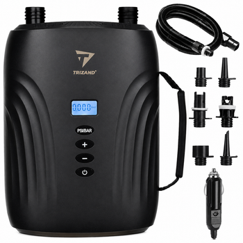 Электрический насос Trizand 25262 для SUP доски 20 PSI 12V с 6 насадками