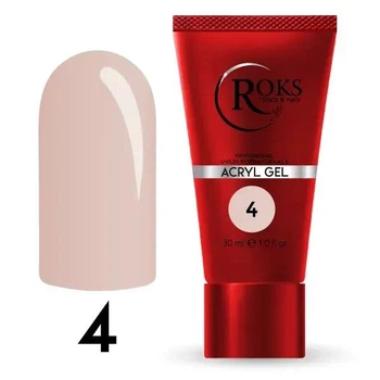 Acryl Gel - Без ТРО ROKS 30 мл №4 - Світлий нюдово-персиковий