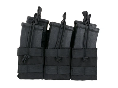 Тройной подсумок на 6 магазинов M4/M16/AR-15 - Black [8FIELDS] (для страйкбола)