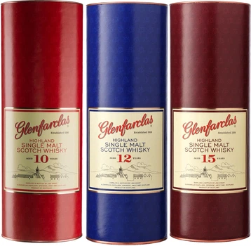 Набор виски Glenfarclas 10 yo 0.7 л 40% + Glenfarclas 12 yo 0.7л 43% + Glenfarclas 15 yo 46% (1021244264224)