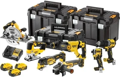 Zestaw elektronarzędzi DeWalt 18V XR z 3 akumulatorami 5 Ah 7 szt. (DCK706P3T-QW)
