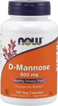 D-Mannoza Now Foods D-Mannose 500 mg 120 kapsułek (733739028112)