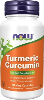 Kurkuma Now Foods Turmeric Curcumin 60 kapsułek (733739046383)