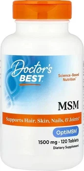 Metylosulfonylometan Doctor's Best MSM z OptiMSM 1500 mg 120 tabletek (753950000971)