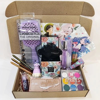 Набор косметики для подростка Beauty box скушоном, расческой, духами и косметикой для девушки, подруги, сестры, дочки 15 едениц