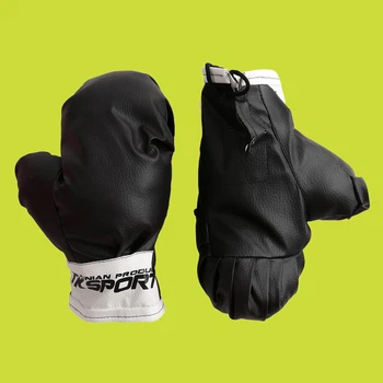 Боксерские перчатки TK Sport Б-20718 6 унций цвет черный