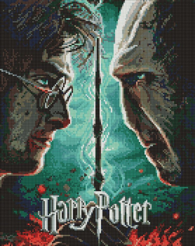 Алмазная мозаика вышивка на подрамнике 5D Harry Potter: Гарри и Волдеморт 40х50 см AMO20357