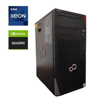 Робоча станція Fujitsu Celsius W5010 Tower / Intel Xeon W-1250E (6 (12) ядер по 3.5 - 4.7 GHz) / 32 GB DDR4 / 512 GB SSD M.2 + 3000 GB HDD / nVidia Quadro P1000, 4 GB GDDR5, 128-bit / 680W