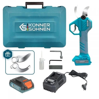 Секатор аккумуляторный Konner&Sohnen ks cps20v-40 case 20в акб 1х2А·год d 20-40мм зп кейс 1.0кг kscps20v-40case