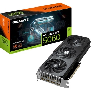 Видеокарта GeForce rtx 5060, Gigabyte, gaming oc, 8Gb gddr7, 128-bit, HDMI/3xDP, 2595/28000 MHz, 8-pin (gv-n5060gaming oc-8gd)