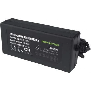 Блок питания GreenVision gv-sas-c 12v3a (4429)