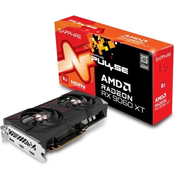 Видеокарта Radeon rx 9060 xt, Sapphire, pulse, 8Gb gddr6, 128-bit, HDMI/2xDP, 3290/20000 MHz, 8-pin (11350-04-20g)