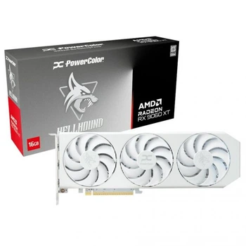 Видеокарта amd Radeon rx 9060 xt 16gb gddr6 Hellhound Spectral White PowerColor (rx9060xt 16g-l/oc/white)