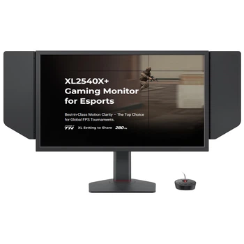 24,1" 16:9 Fast TN проф.геймерський РК монітор, 19 20х1080, 280 Гц, DyAc 2, S Switch, 3xHDMI 2.0/1xD XL2540X+ DARK GREY BENQ (9H.E18LB.QBE)