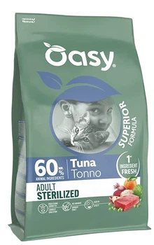 Сухой корм для кошек Oasy Dry Cat Superior Sterilized тунец 300 г, 515556