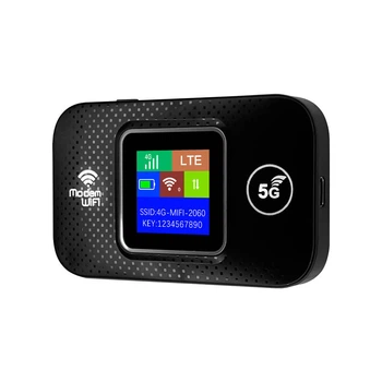 Портативный 4G/5G LTE роутер Pix-Link Mobile Router PH314-E карманный Wi-Fi модем с LCD дисплеем Black (19180)