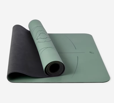 Коврик для Йоги Пилатеса KIMJALY Grip+ Д185 х Ш65 х Т0,4 см Зеленый
