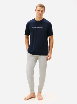 Пижама (футболка + штаны) мужская хлопковая Tommy Hilfiger 609988632 L Синий/Серый (1159862785)