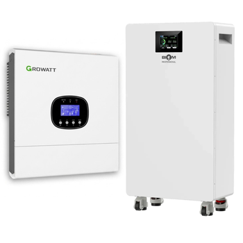 Комплект автономного енергопостачання Growatt SPE 6000TL HVM-G2 6 кВт + Biom Professional BALFP-512314-V2 16 кВт·год White