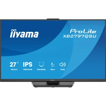 Монитор 27" IIYAMA ProLite XB2797QSU-B1 IPS 2560x1440 75 Гц 350 кд/м² колонки 2x2 Вт USB-C Matte Black