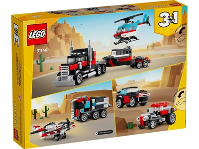 Конструктор LEGO Creator Бортова вантажівка з вертольотом 270 деталей (31146)