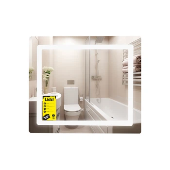 Дзеркало Lidz Kubis (KU2) 600х700 з LED-підсвіткою Touch, з антизапотіванням, з димером, рег. яскравості LDKU60070049286