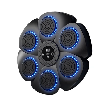 Настенная мишень для бокса XO SF-02 с RGB-подсветкой и музыкой Bluetooth (6 секций+перчатки)
