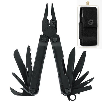 Мультитул Leatherman Rebar Black 831563, 17 інструментів + чохол на пояс у подарунок