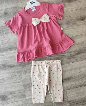 Костюм летний Nazar Baby "Бант+сердце" 80 см