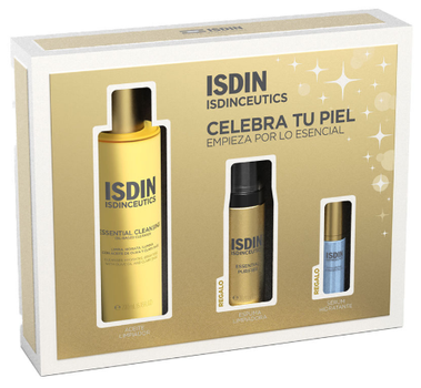 Набір для догляду за обличчям Isdin Isdinceutics Essential Cleansing Очищувальна олія 200 мл + Очищувальна пінка 30 мл + Зволожуюча сироватка 5 мл (8429420331570)
