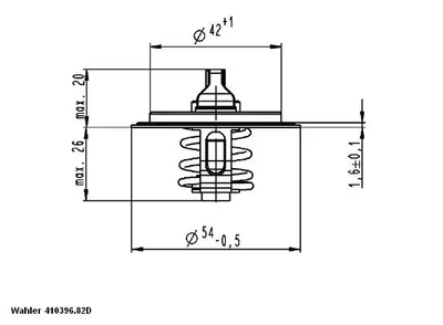 WAHLER VW Термостат t-83C Polo 01-,Skoda Fabia 99-,Seat Ibiza 410396.82D WAHLER (41039682D)