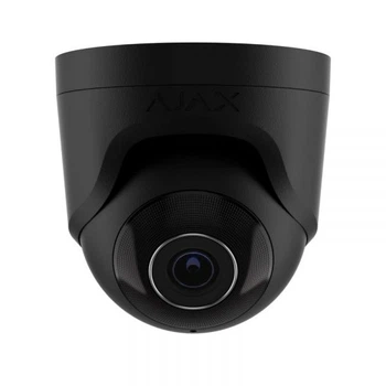 IP-Камера провідна Ajax TurretCam, 8мп, 2.8мм, Poe, True wdr, ip 65, ик 35м, аудіо, кут огляду 100 ° до 110 °, купольна, чорна 000039324