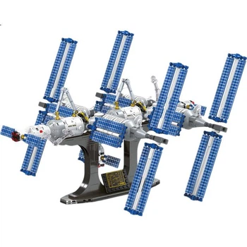 Конструктор SEMBOBLOCK Aerospace Innovation Космическая станция 644 детали