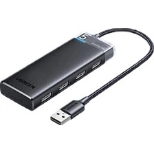Багатопортовий розширювальний док-станція UGREEN USB Hub 3.0, 4-портовий розгалужувач-хаб, подовжувач-кабель-адаптер для ноутбука з кількома портами