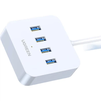 USB-хаб UGREEN 3.0, багатопортовий спліттер, високошвидкісна 4-портова док-станція розширення, концентратор-хаб, подовжувач-адаптер для ноутбука та настільного комп'ютера