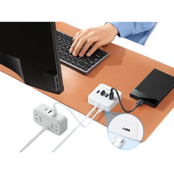 UGREEN USB Hub 3.0 — док-станция расширения, высокоскоростной разветвитель с 4 портами, док-станция расширения, адаптер-конвертер, удлинительный кабель для ноутбуков и настольных компьютеров.