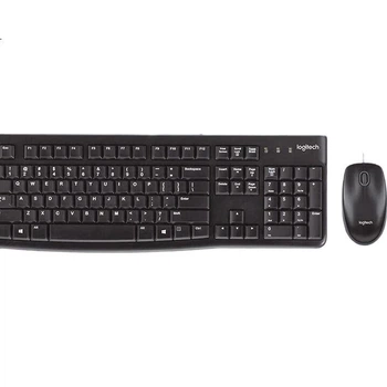 Комплект Logitech MK120 клавіатура+миша дротові офісні, білі