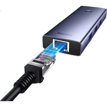 Док-станция расширения Baseus, зарядное устройство Type-C, адаптер USB-C на Gigabit Ethernet, разветвитель-конвертер, универсальный Thunderbolt 4 для ноутбуков Apple и Huawei, автомобильное крепление.