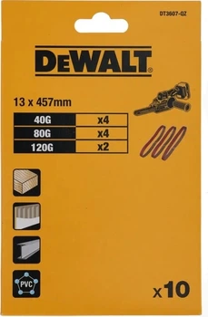 Zestaw taśm szlifierskich DeWalt 13 x 457 mm do pilnika taśmowego DCM200 10 szt. (DT3607-QZ)