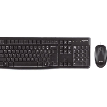 Комплект Logitech MK120 клавіатура+миша дротовий, USB, чорний
