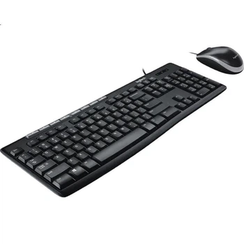 Logitech MK200 [корпоративний клас] Дротова клавіатура та миша, USB, сумісні для настільних комп'ютерів та ноутбуків, повнорозмірні [знижка при оптовому замовленні]