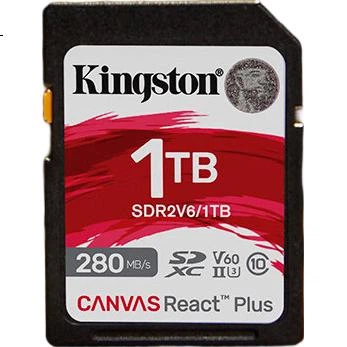 Карта памяти Kingston SD 128 ГБ U3 V60, чтение 280 МБ/с, запись 100 МБ/с